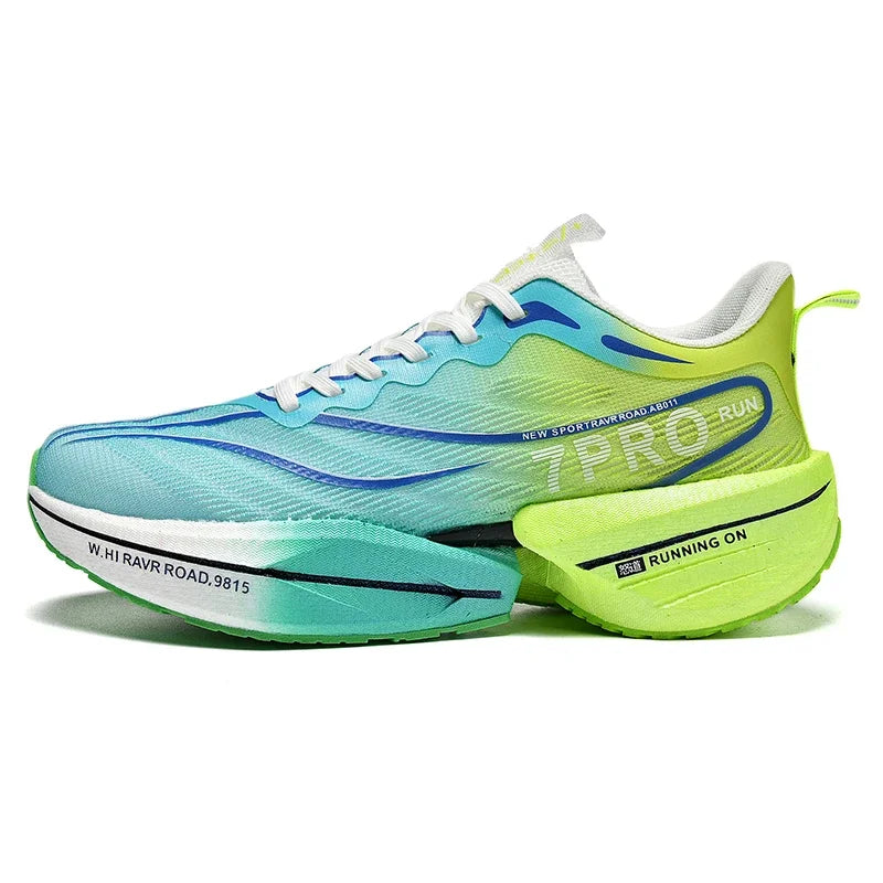 Novos tênis de placa de carbono masculino ao ar livre sola macia malha sapatos esportivos tênis de corrida luz anti-deslizamento casual casal tênis